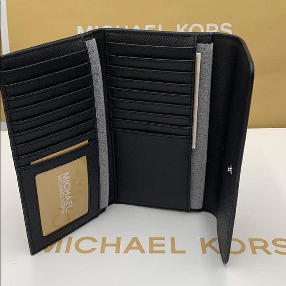 Michael Kors Jet Set Travel Lg Trifold Wallet - Picture 4 of 16